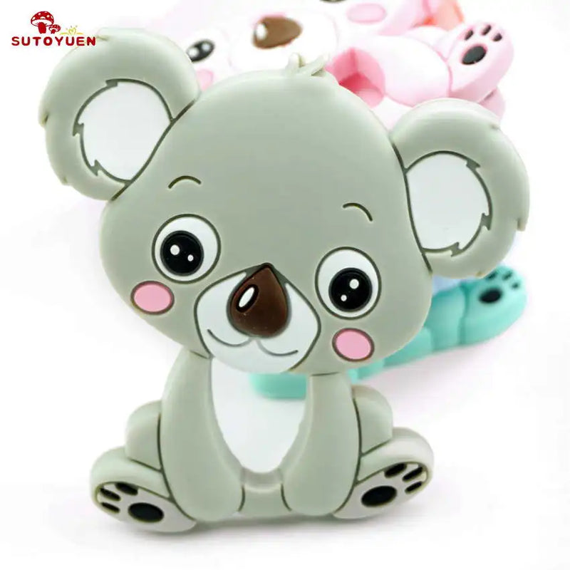 5pcs Silicone Koala DIY Baby Nursing Necklace Pendant Teether Toy
