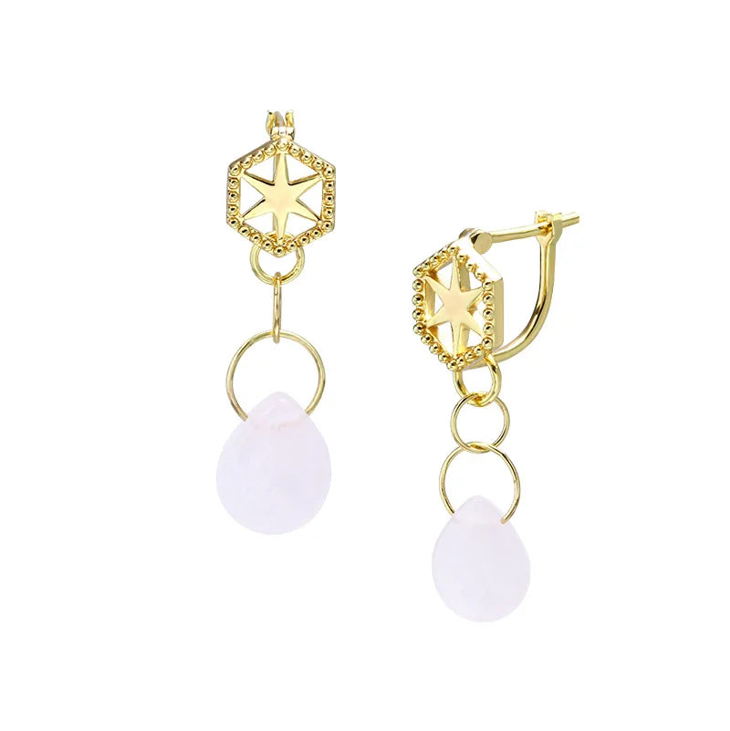 SVE1 6 pc Pin Earrings Set S925 Silver Micro-inlaid Colored Zircon