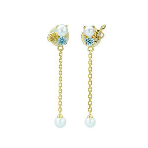 SVE1 6 pc Pin Earrings Set S925 Silver Micro-inlaid Colored Zircon