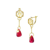SVE1 6 pc Pin Earrings Set S925 Silver Micro-inlaid Colored Zircon