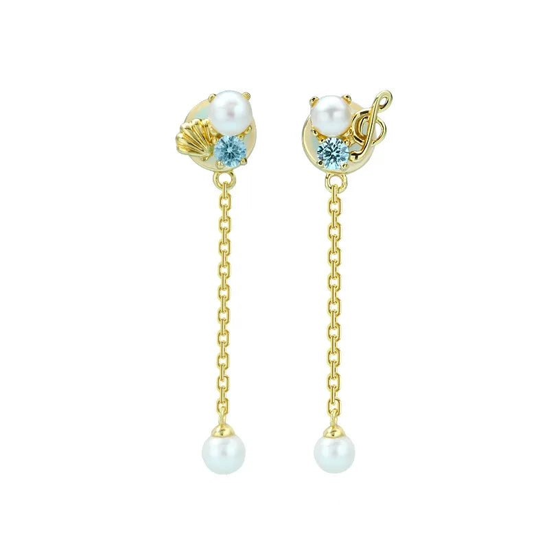 SVE1 6 pc Pin Earrings Set S925 Silver Micro-inlaid Colored Zircon