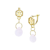 SVE1 Silver CZ Cat Necklace Pendant Earrings Set