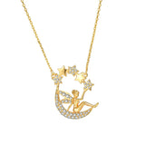 SVN2 Steel Necklace Women Love Double-sided Wear Plated Chain Girls