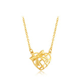 SVN2 Steel Necklace Women Love Double-sided Wear Plated Chain Girls