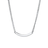 SVN3 Silver Smile Lucky Pearl Pendant Necklace For Women Girls