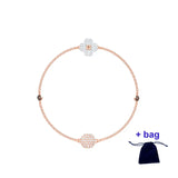 White Clover Bracelet with Magnetic Closure