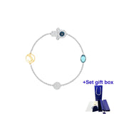 Blue Hand Bracelet with Magnetic Closure