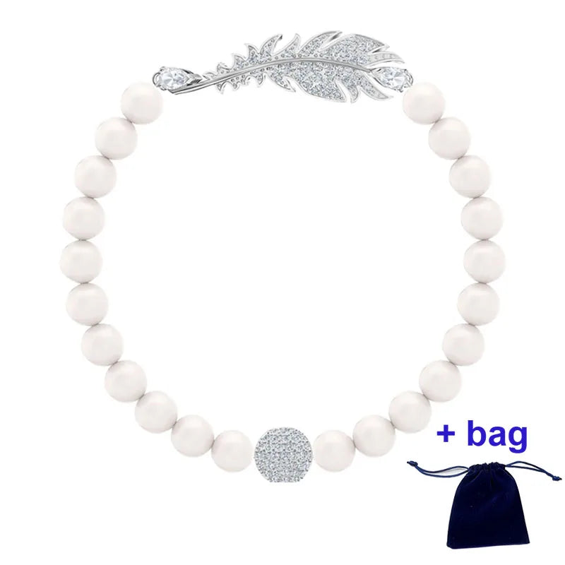 High Jewelry Pearl Bracelet, White, Gift Box