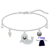 High Jewelry Bracelet Polar Rhodium And Crystal Bracelet Women Jewelry Gift