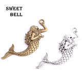 10pcs 22*76mm Mermaid Charm Ocean Pendant DIY Charms 3C414