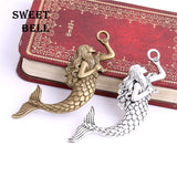 10pcs 22*76mm Mermaid Charm Ocean Pendant DIY Charms 3C414
