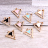 20pc Triangle Enamel Charms Pendant DIY Earring Necklace Jewelry