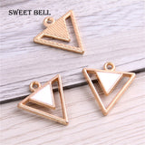 20pc Triangle Enamel Charms Pendant DIY Earring Necklace Jewelry
