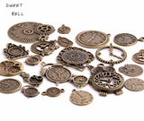 20pcs Vintage Clock Charms for DIY Jewelry Making