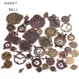 20pcs Vintage Clock Charms for DIY Jewelry Making