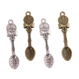 30pc Bowknot Spoon Charms DIY Retro Jewelry Bracelet Necklace Pendant