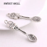 30pc Bowknot Spoon Charms DIY Retro Jewelry Bracelet Necklace Pendant