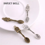 30pc Bowknot Spoon Charms DIY Retro Jewelry Bracelet Necklace Pendant