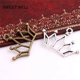 50pcs Hollow Crown Charm for Necklace Bracelet DIY Craft