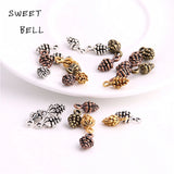 SWEET BELL 80 PCS/Lot 3D Pine Cone Charm for DIY Jewelry Making Charms