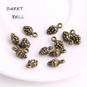 SWEET BELL 80 PCS/Lot 3D Pine Cone Charm for DIY Jewelry Making Charms