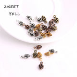 SWEET BELL 80 PCS/Lot 3D Pine Cone Charm for DIY Jewelry Making Charms