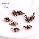 SWEET BELL 80 PCS/Lot 3D Pine Cone Charm for DIY Jewelry Making Charms