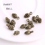 SWEET BELL 80 PCS/Lot 3D Pine Cone Charm for DIY Jewelry Making Charms