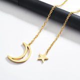 SXYSLED-S Moon Star Necklace Pendant Women Jewelry Girl Chain