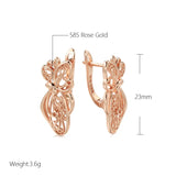 Vintage Butterfly Earrings 585 Rose Bridal Wedding Jewelry