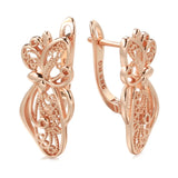 Vintage Butterfly Earrings 585 Rose Bridal Wedding Jewelry