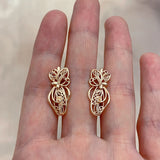 Vintage Butterfly Earrings 585 Rose Bridal Wedding Jewelry