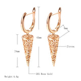Cone Shape Dangle Earrings Natural Zircon Ethnic Jewelry
