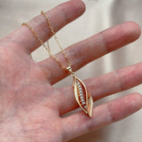 Vintage Rose Zircon Long Pendant Necklace for Women