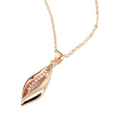 Vintage Rose Zircon Long Pendant Necklace for Women