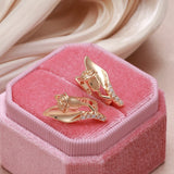 Rose Flower Zirconia Earrings Weeding Jewelry Romantic Gift