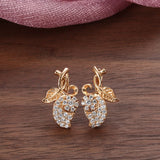 Crystal Zircon Rose Earrings for Women, Lady's Jewelry Stud Earrings