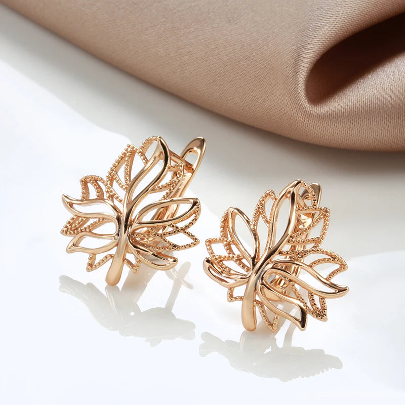 Vintage 585 Rose Drop Earrings Women Accessories