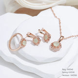 Natural Zircon Rose Gold Ring, Wedding Jewelry