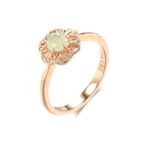 Natural Zircon Rose Gold Ring, Wedding Jewelry