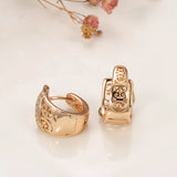 Natural Stone Flower Bride Wedding Ear Clips Earrings