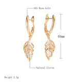 Vintage Tassel Dangle Earrings Natural Zircon Crystal