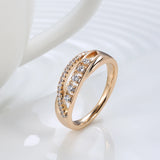 Natural Zircon Rings 585 Rose Romantic Ethnic Bride Wedding Fine Jewelry