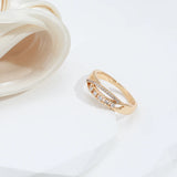 Natural Zircon Rings 585 Rose Romantic Ethnic Bride Wedding Fine Jewelry