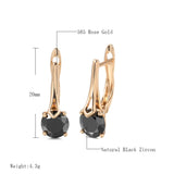 Natural Zircon Clips Earrings for Women 585 Bride Wedding Earrings Fine Jewelry