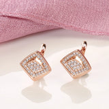 Rose Cubic Zirconia Vintage Ear Clips