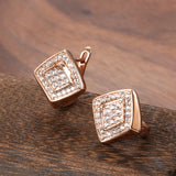 Rose Cubic Zirconia Vintage Ear Clips