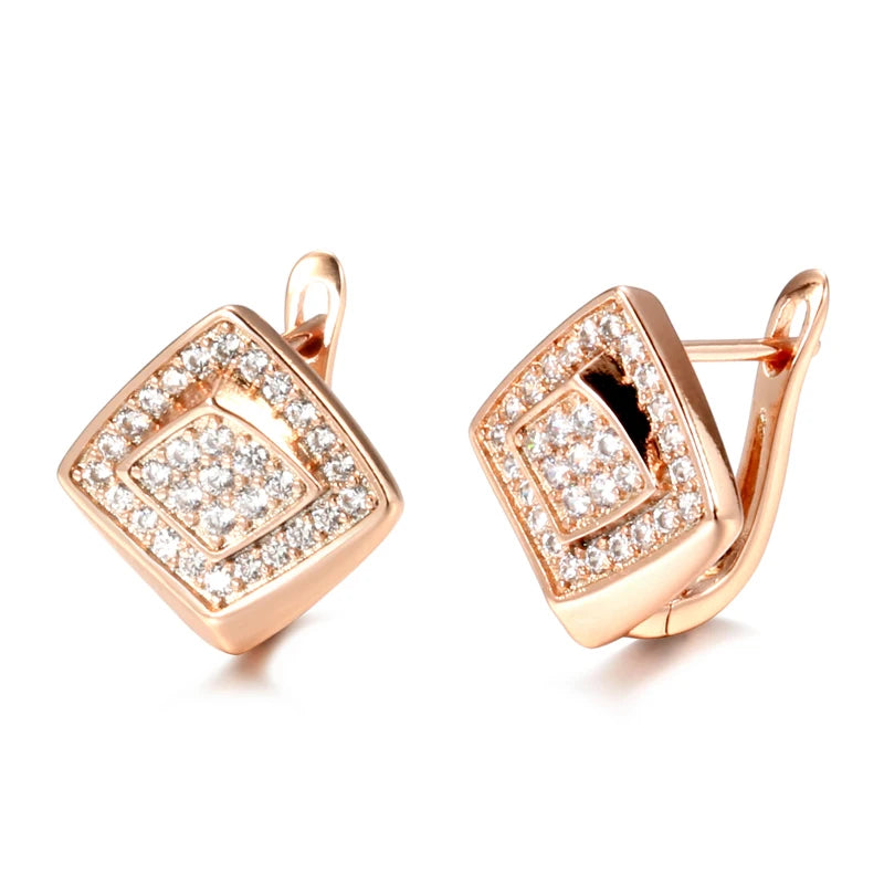 Rose Cubic Zirconia Vintage Ear Clips