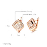 Rose Cubic Zirconia Vintage Ear Clips