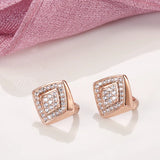 Rose Cubic Zirconia Vintage Ear Clips